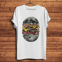 moon burger super hamburg funny t shirt men summer white casual short sleeve cotton shirt unisex geek streetwear tee