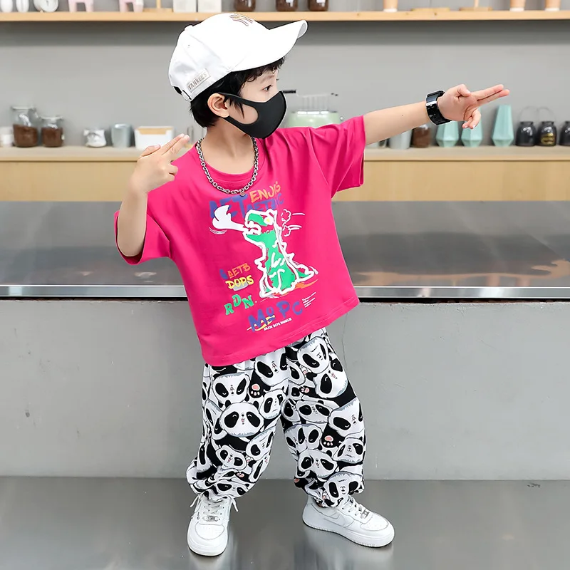 

Футболка с коротким рукавом и штаны для мальчиков, 3 цвета