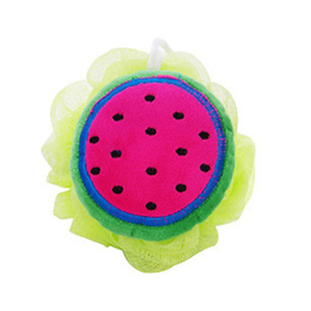 4 шт. цвета в форме фруктов шарик для ванны сетчатый губка пуф душа (ананас + арбуз