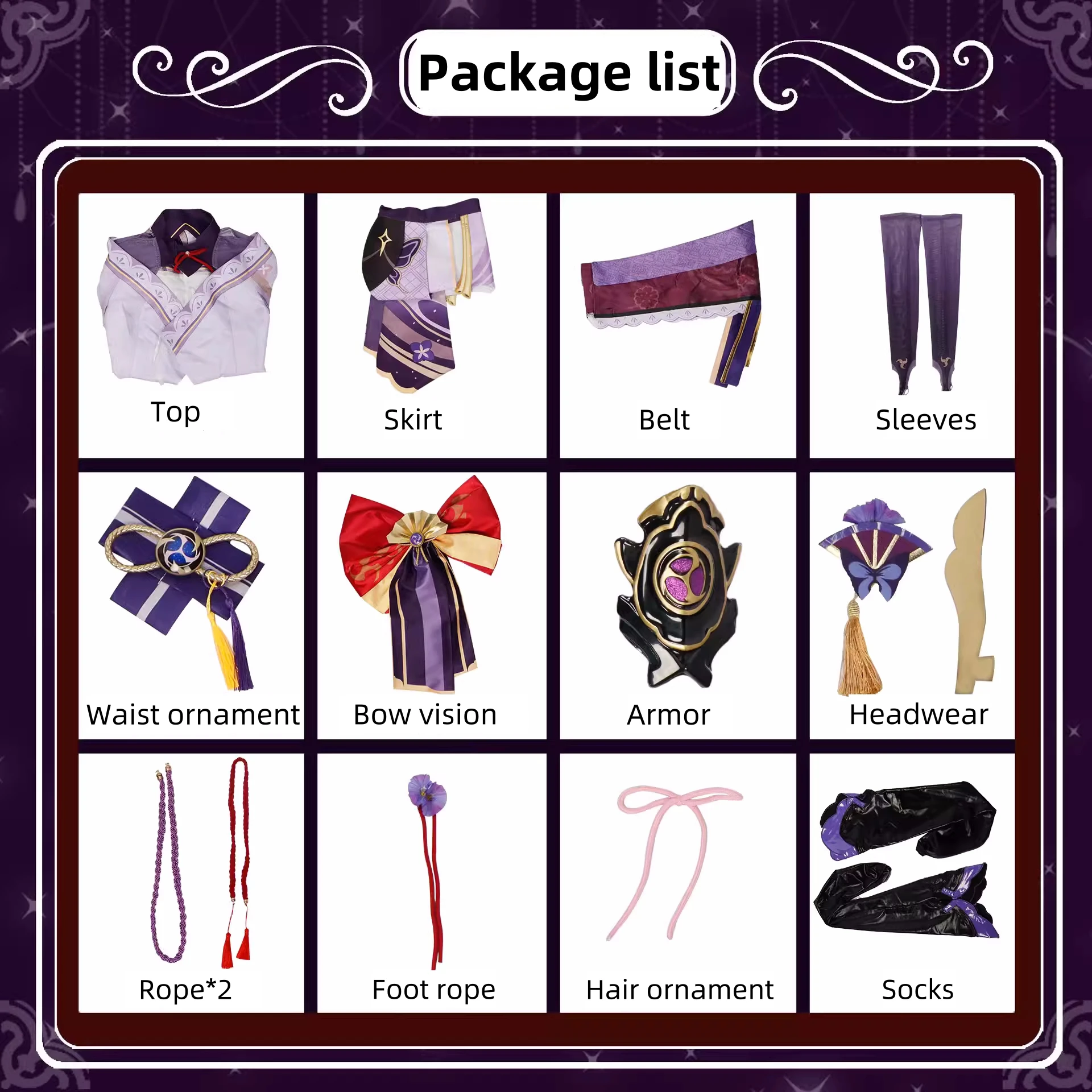 Костюм для косплея Genshin Impact Raiden Shogun