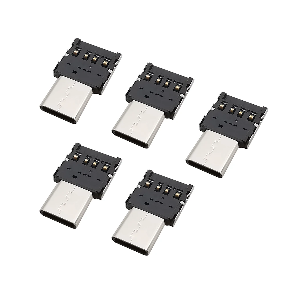 

1/5 шт. OTG Micro USB Type C штекерный адаптер к USB-разъему для передачи данных конвертер для телефона Android мышь флэш-накопитель клавиатура