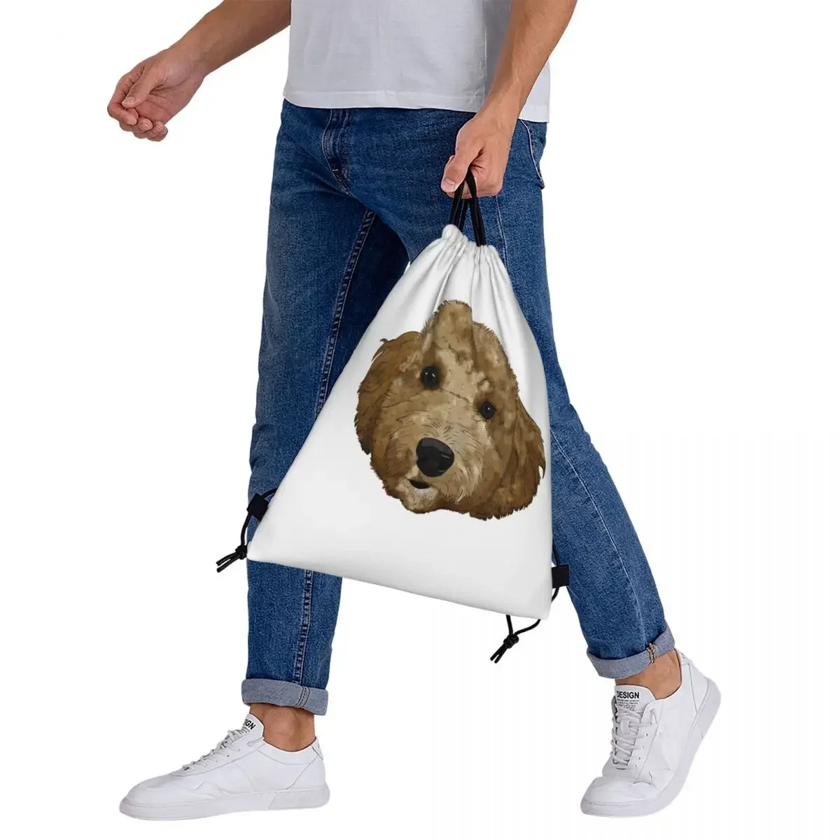 Рюкзаки Golden Doodle Pretzel портативные сумки на шнурке карманные спортивные для книг