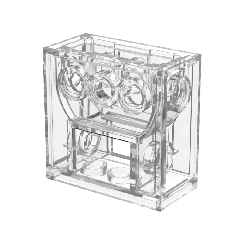 

1PCS High-Tech Assemble Particle 6588 Transparent (4142824) Gearbox 2x4x3 Bricks Building Blocks Replaceable Parts Gift Toy