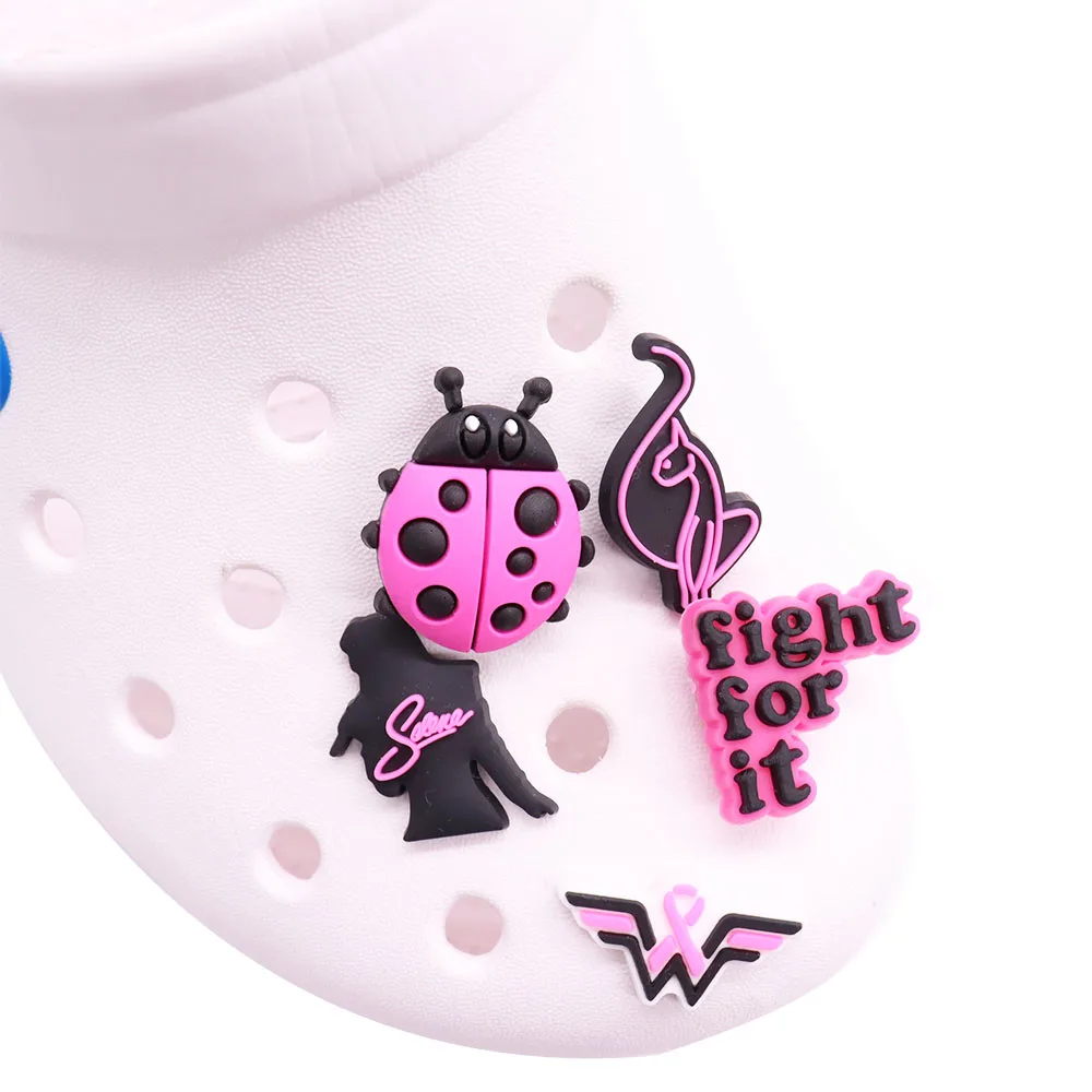 

Лидер продаж, 1 шт., сандалии для сада и обуви из ПВХ розового цвета с подвесками в виде кота, певицы, сандалии для обуви, ремешки на запястье, ...