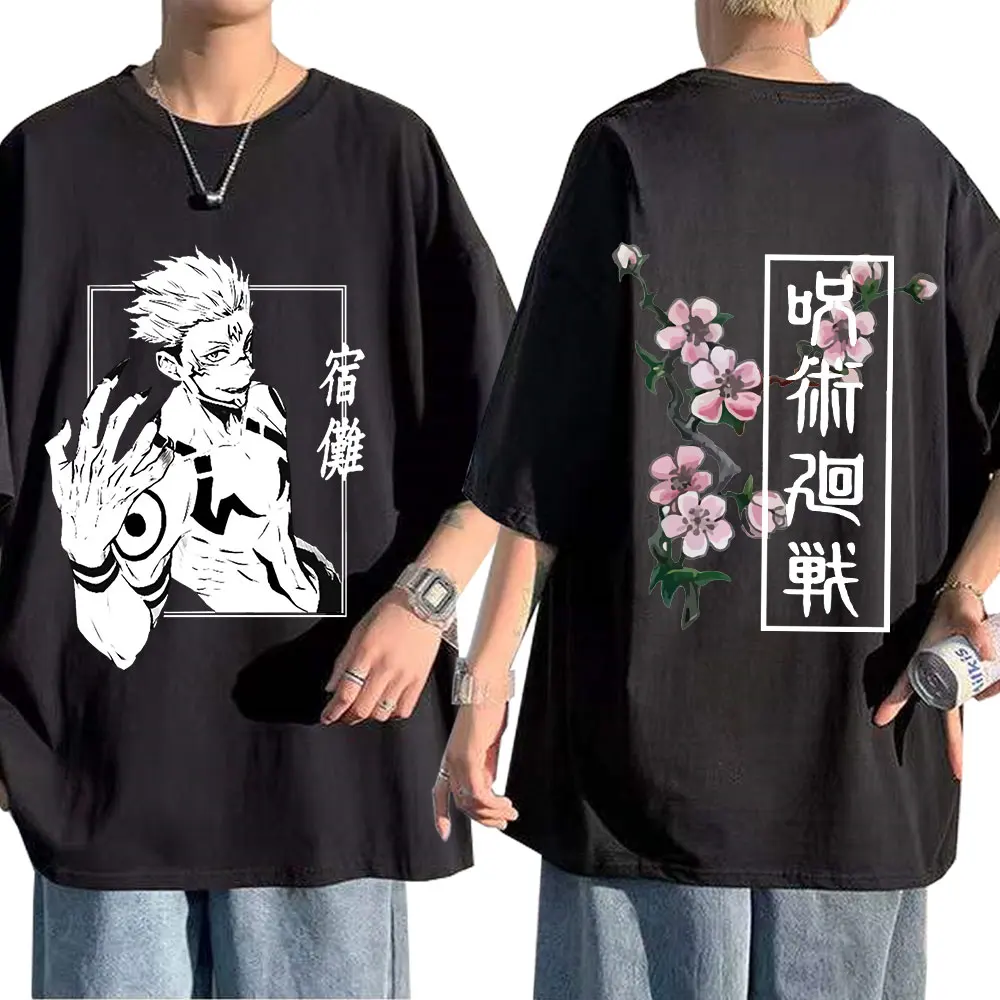 

Лидер продаж, футболка с японским аниме ююдзютсу кайсен, мужские кавайные Мультяшные футболки с изображением Юджи итадора, годжо Сатору, мо...