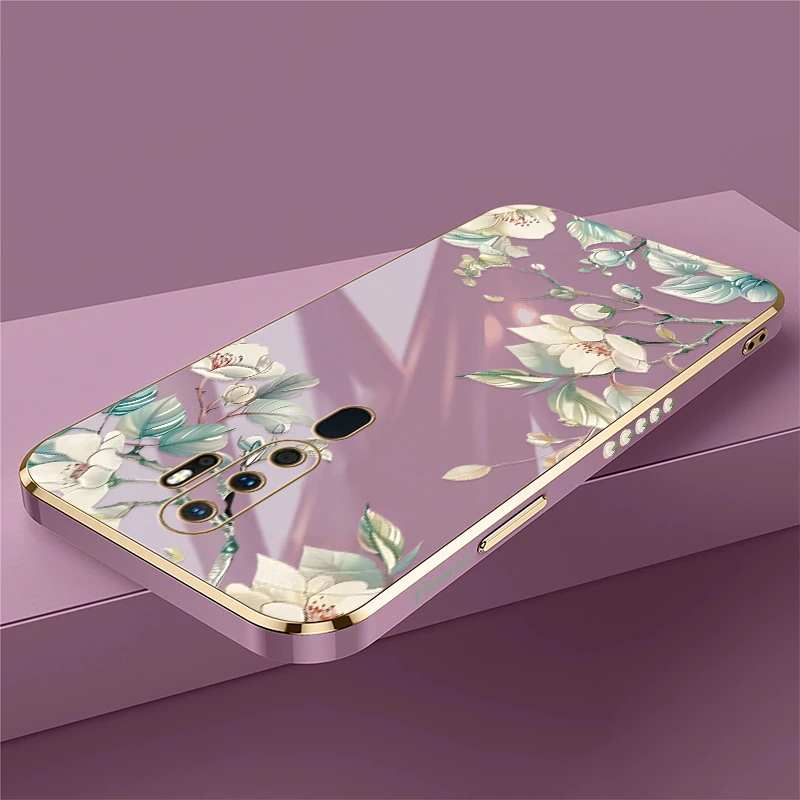 Мягкий чехол с цветком для OPPO A11X A11K A11 A9 A8 A5 2020 AX5 A7X A7 A12 A12E A12S A5S A3S противоударный