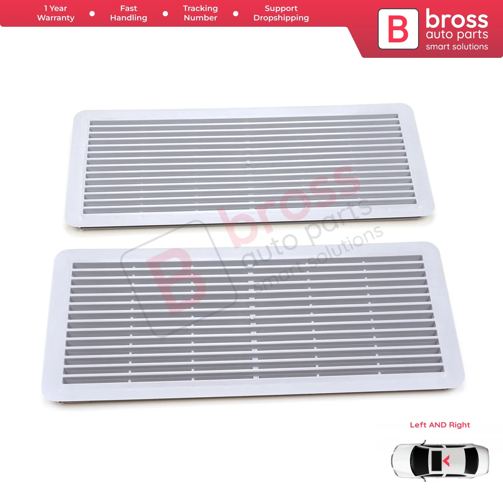 

BSR632-1 Sunroof Panel Grille Vent Screen Cover Set A2117840644 GRAY for Mercedes W203 W208 W209 W210 W211 W215 W219 W220 W240