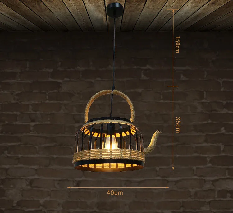 Ретро Лофт железный черный окрашенный с веревкой фотолампа Эдисона шнур