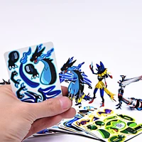 new 32 pcs pokemon 3d three dimensional puzzle card assembled toy charizard piakchu puzzle hands on class puzzle card toys gift