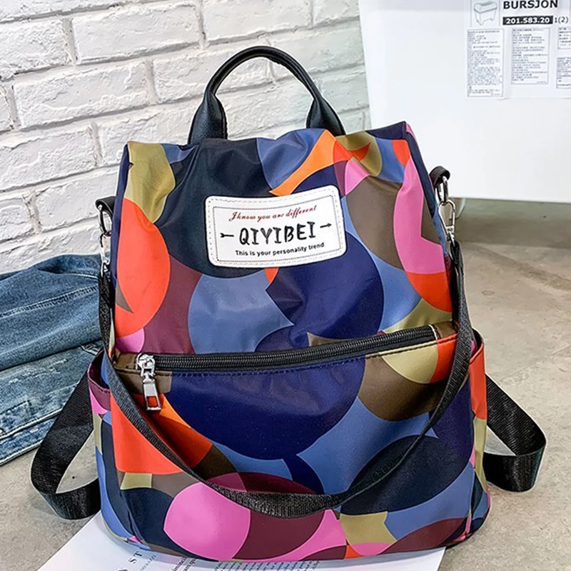 

Fashion Printing Backpack Women Oxford Cloth School Bag Waterproof Travel Backpack Large Capacity Knapsack Colorful Bag mochila