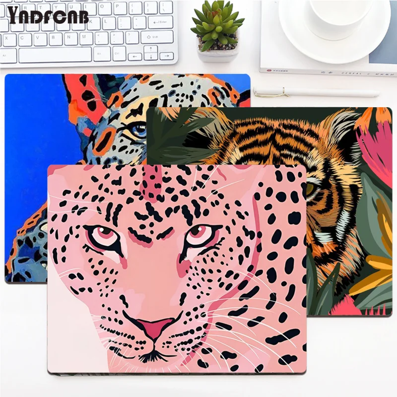 

Tiger Portrait Art Abstract Mousepad Non-slip Lockedge Cartoon Anime Gaming Mouse Pad Keyboard Mouse Mats Smooth Company