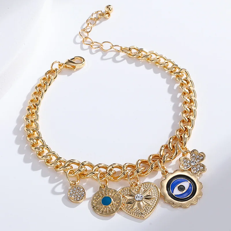 

Spiritual Charms Bracelet Evil Eye Women Amulets Mascots Jewelry Feng Shui Chain Bracelet Female Gift Mother Day 2022 Fashion