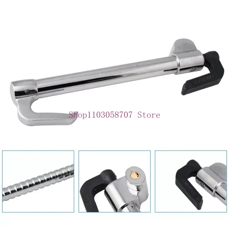 Автомобильный Противоугонный замок на руль выдвижная педаль сцепления с двумя