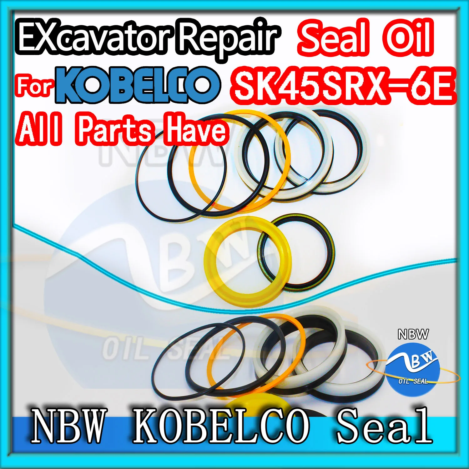 

For KOBELCO SK45SRX-6E Excavator Oil Seal Kit High Quality Repair SK45SRX 6E Gear Center Joint Gasket Nitrile NBR Nok Washer