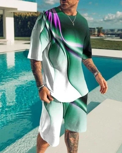 

The Lion King Summer 3D Printed Men's T-shirt Shorts Set Men's Sportswear Tracksuit O Neck Short Sleeve Men's Clothing Suit