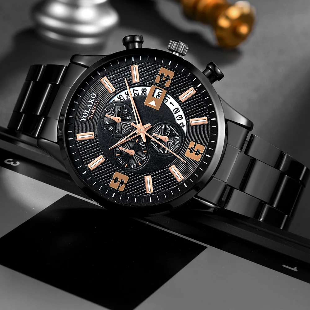 

Full Stell 2022 Top Brand High Quality Men's Quartz Watches Fashion Calendar Relogio Masculino Business Wristwatch Montre Homme