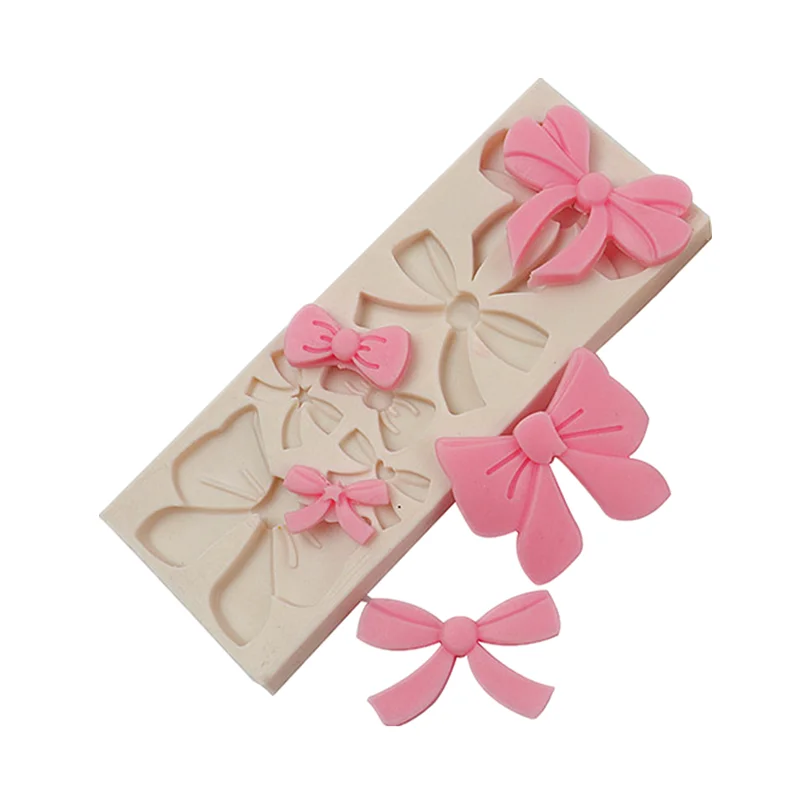 

Silicone Cute Knot Bow MoldsFondant Soft Resin Art Mould For Diy Cake Decoration Pastry Kitchen Baking Accessories Tools