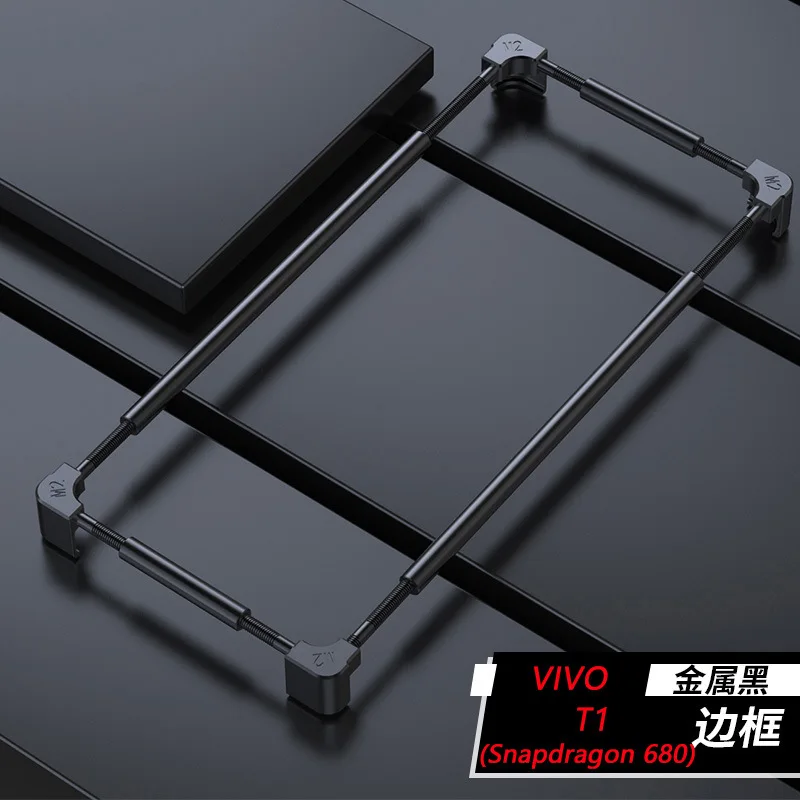 Original Metal Bumper Phone Case For Vivo T1 Pro T1x  T1ssnapdragon   Aluminium Frame Protective Cover Fashion Shell