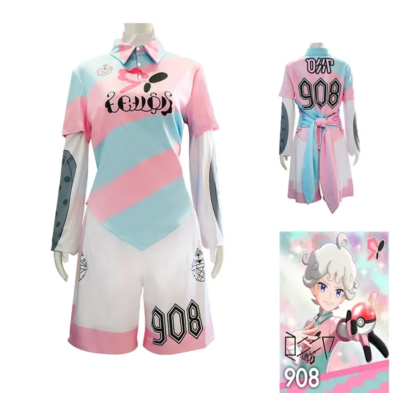 Игра Sword Shield Bede Battle Косплей Костюм Новая Мужчины Женщины Униформа Набор Хэллоуин