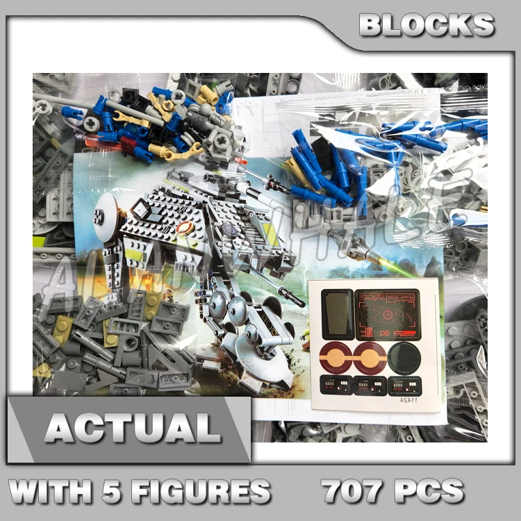 

707pcs Star Imperial AT-AP Walker Third Leg Clone Trooper Battle Droid 11424 Building Blocks Sets Compatible With Model