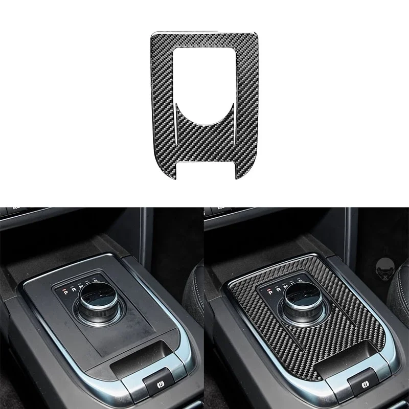 

Carbon Fiber Car Gear Shift Surround Frame Cover Interiors Trim Car Accessories For Land Rover Discovery Sport 2015-2019