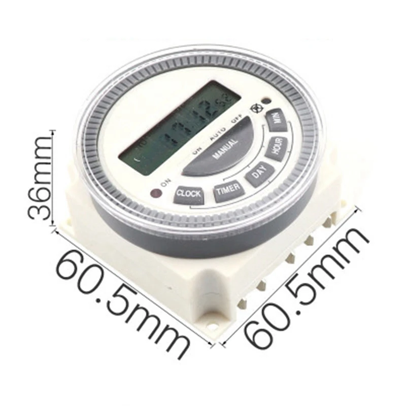 

3X Programmable Timer Switch Relay Digital LCD Power Weekly CN304A AC 220V 5 Pin