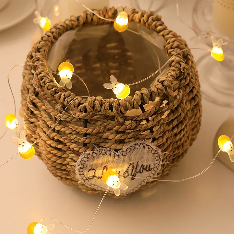 LED Easter Bunny String Lights Decorations for Home Carrot Rabbit Fairy Light Garland Happy Gifts Party Favor |