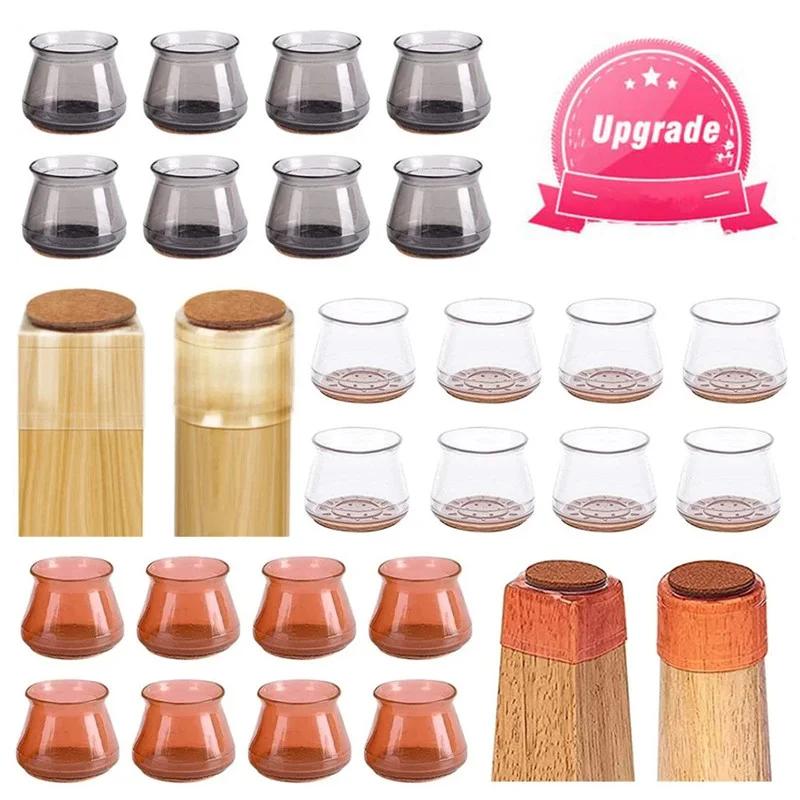 

3 Size Silicone Chair Leg Protection covers Non-slip Table Legs Feet Felt Pad Furniture Glides Feet Cap Hardwood Floor Protector
