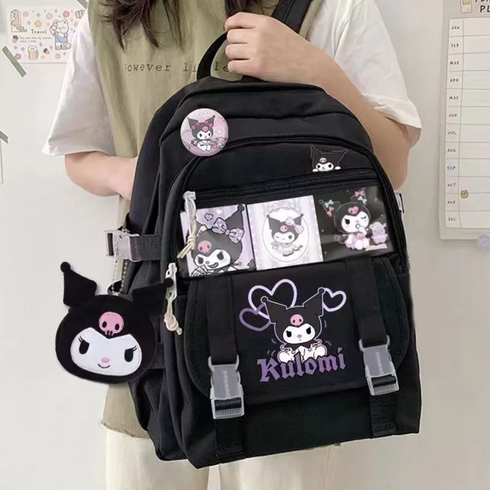 

Kuromi Fashion Backpack Girl Harajuku LargeCapacity Shoulder Women School Students Bags SanrioCinnamoroll Cartoon Bag HotSale
