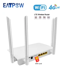 EATPOW 4G Wireless Router SIM card Hotspot Home 4G wifi router EU Modem 300Mbps 12V High Speed RJ45 WAN LAN External Antenna