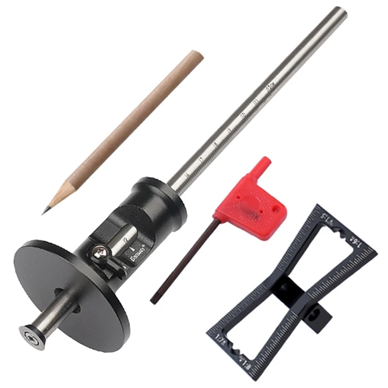 

AFBC Ganwei Dovetail Jig Wheel Marking Gauge Tool Set Woodworking Scriber Aluminum Alloy Linear Drawing Mortise Measuring Ruler