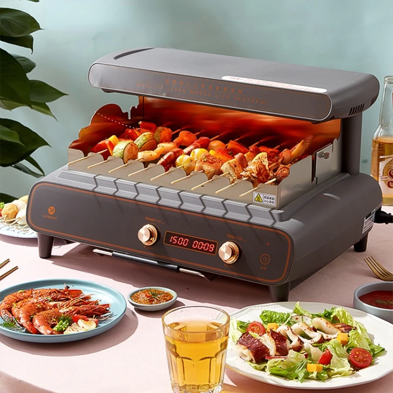 

Electric Barbecue Grill Electric Oven Household Smokeless Barbecue Machine Multifunctional Automatic Rotary Skewers Machine