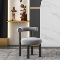 Minimalist Metal Living Room Chair Clean White Luxury Elegant Classic Chair Cosmetic Bedroom Nordic Chair Home Furniture