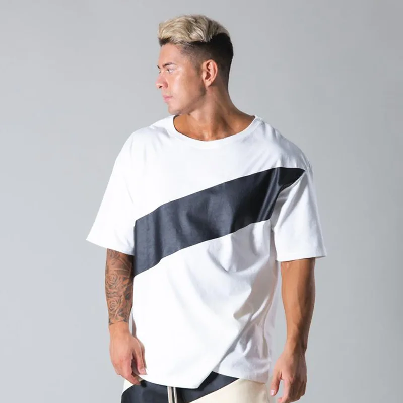 

2022 Sport Running T-shirts Men Cotton O Neck Short Sleeve Fitness Casual Top Workout Gym Training Tees Dry Fit T-shirts Tops