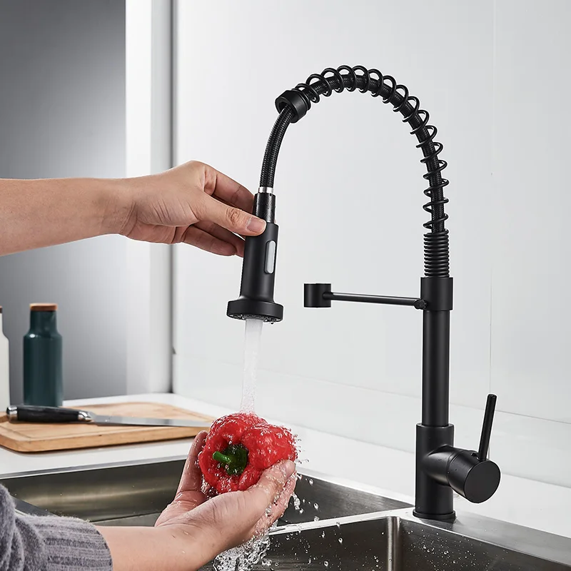 ROVATE кухонный кран с вытяжным распылителем однорычажный смеситель для раковины