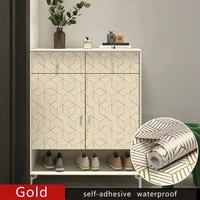 golden stripe wallpaper home decoration self adhesive furniture renov sticker waterproof geometry diy decor live room stickers