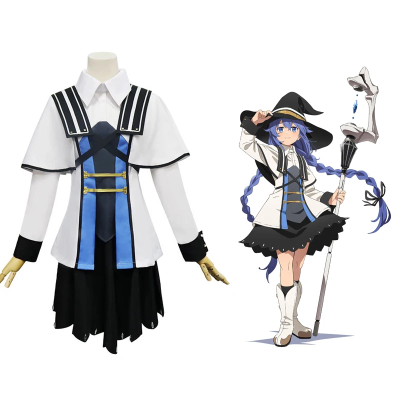 

Anime Jobless Reincarnation Mushoku Tensei Roxy Migurdia Cosplay Costumes Cloak Women Girl Halloween Party Hat Skirt Full Sets