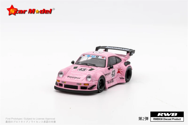 

Star Model 1:64 Rauh-Welt RWB930 GT #43 Pink Diecast Model Car