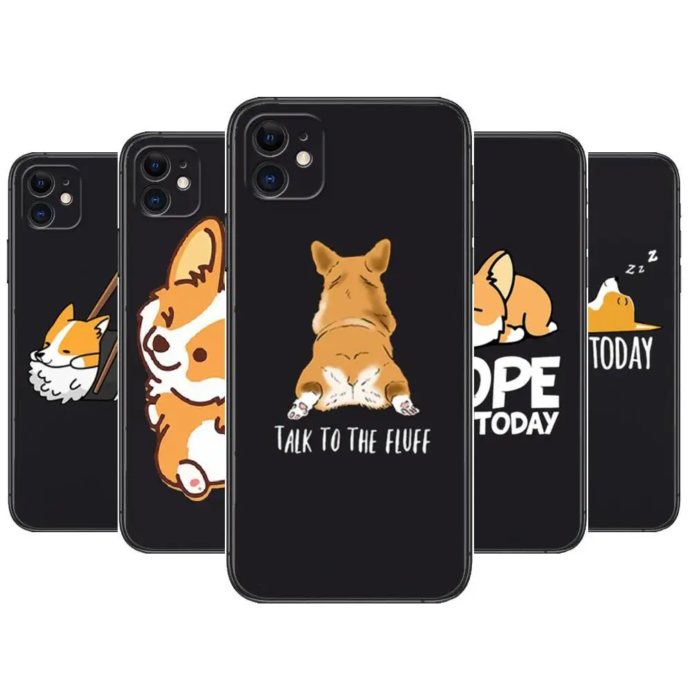 

Cute Cartoon Dog Corgi Phone Cases For iphone 13 Pro Max case 12 11 Pro Max 8 PLUS 7PLUS 6S XR X XS 6 mini se mobile cell