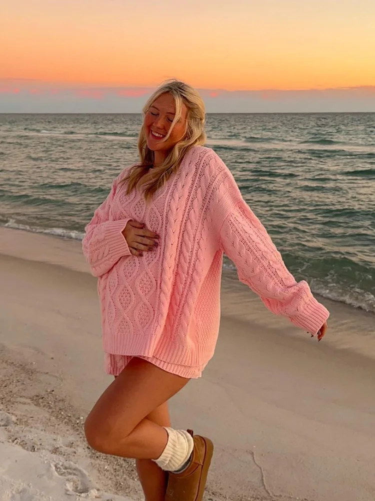 Женский свитер с вырезами пуловер длинным рукавом O Veck утепленные пушистые