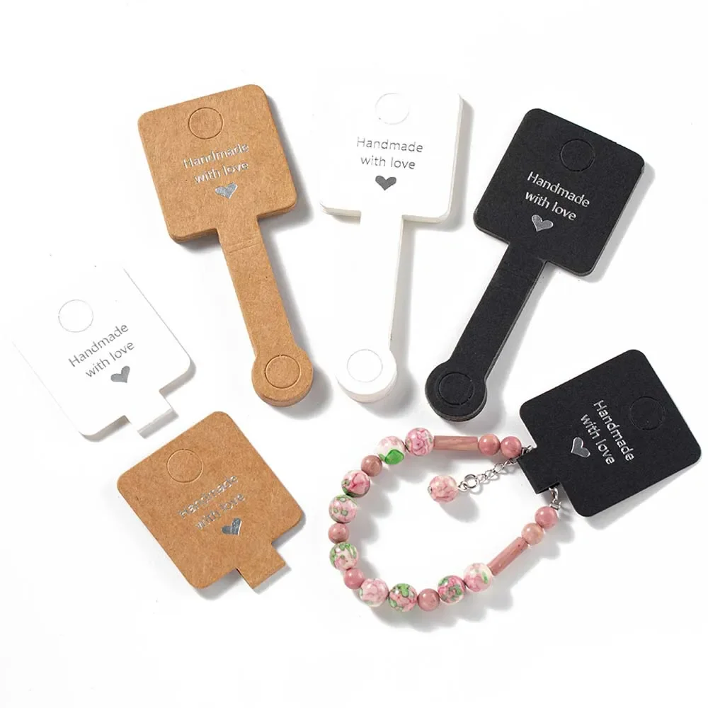 

50 шт., самоклеящиеся витрины для браслетов, 4 х10 см