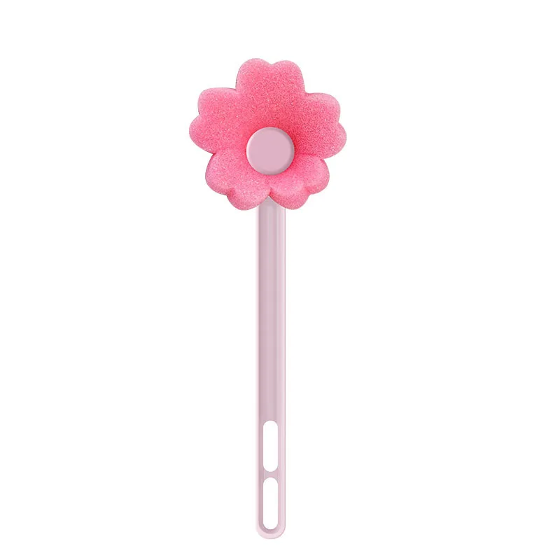 

Bottle Brush Long Handle Cup Brush Sponge Brush Cute Flower Cleaning Brush 360 Degree Sponge Cleaner Baby Bottle Brush
