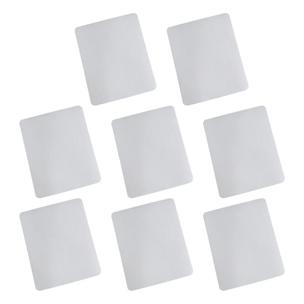

8pcs DIY Heat Transfer Blank Mouse Pad Computer Pad Mouse Mat (White, Black)