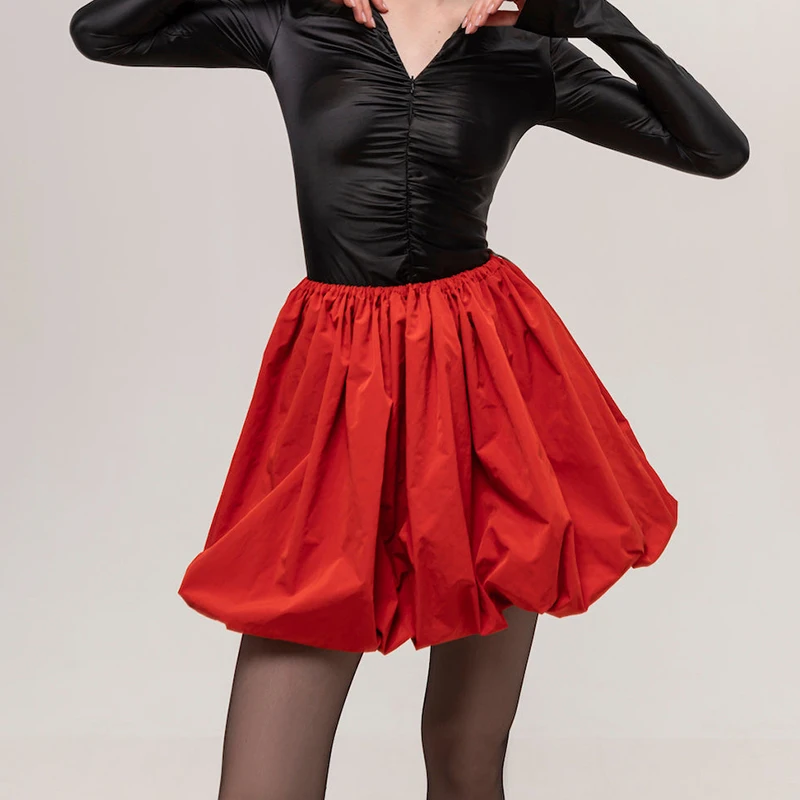 Повседневные однотонные мини-юбки из пузырьков Женская мода 2024 летние