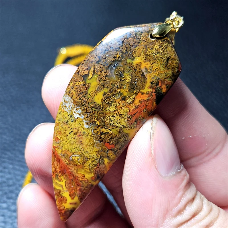 Натуральный сердолический мох Nanjiang agate ожерелье с положительной энергетикой