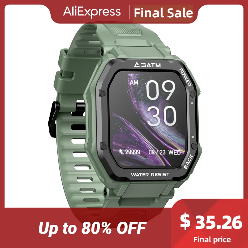 

Смарт-часы для фитнеса, 1,7 дюйма, IP68, с пультом ДУ