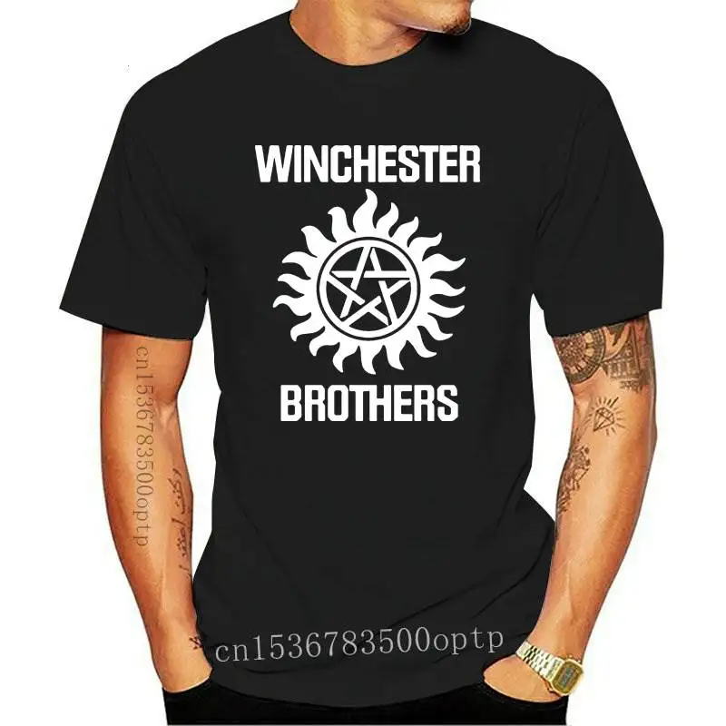 

Kaus Supernatural Baru Kaus Pria Kualitas Tinggi Lengan Pendek Katun Kasual Mode Print Winchester Brothers Musim Panas Pria