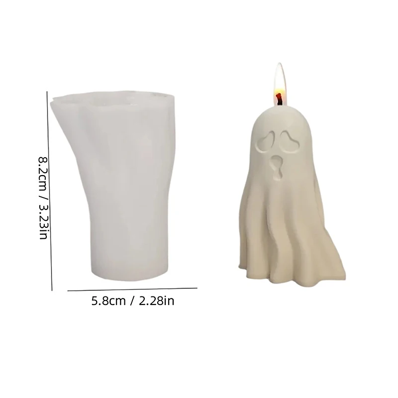 Силиконовая форма для ароматерапии в стиле Хэллоуина виде тыквы черепа гипсовая