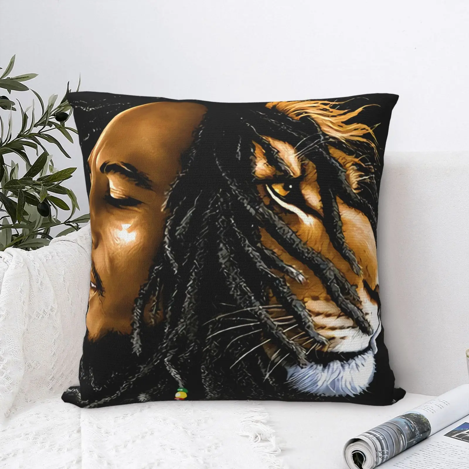 

Чехол для подушки Bob Marley, Лев, аксессуары для домашнего декора, чехол для подушки, белые летние подушки, Декор для дома, мягкая подушка для тел...