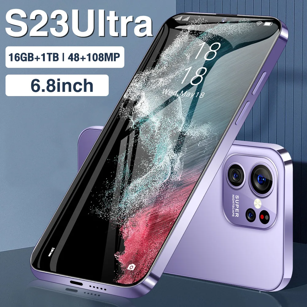 

S23 ультра новый пятно 4G Android 2 + 16 смартфон 6,3 "HD экран телефон